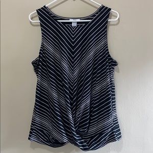 bar III NWT Black & White Striped Tank Top - Large